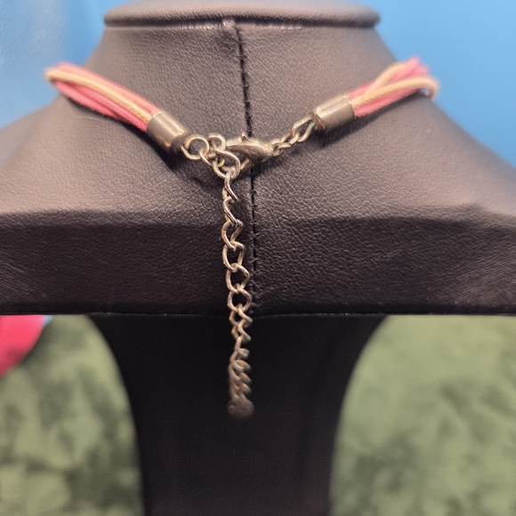 Pink Rose Resin Pendant Necklace - Picture 5 of 5